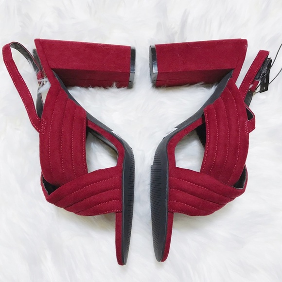 red strappy heels wide fit